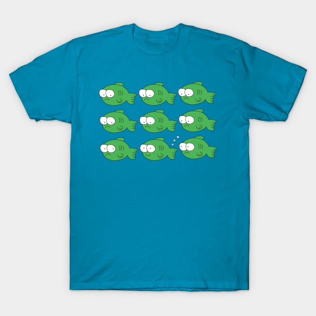 Fish Fart T-Shirt by toddgoldmanart